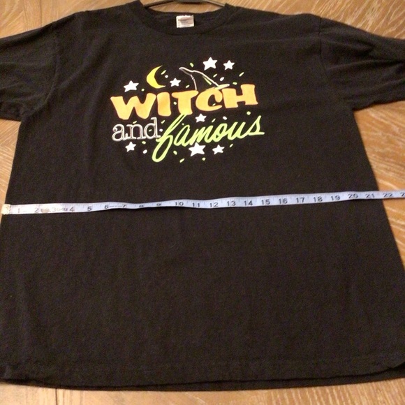 Womens Black Halloween Graphic Print “Witch And Famous” Long Sleeve Tee Size L - Picture 7 of 9